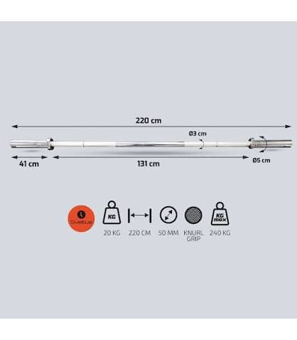 Olympic Barbell 20kg 220cm 4