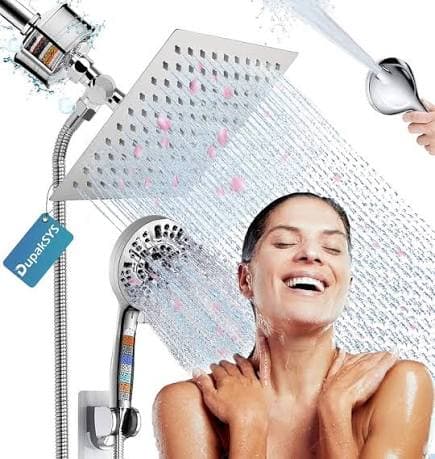 Rainfall Shower Head with Filter 8" 3