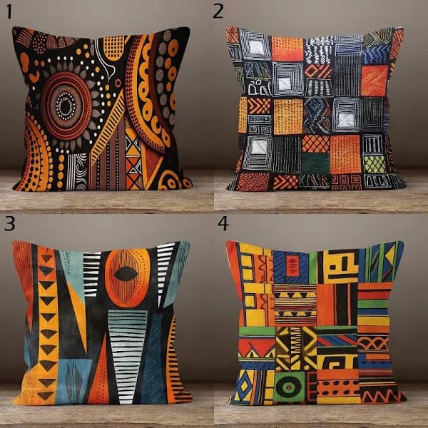 African Tribal Print Cushion Cover 45cm 4