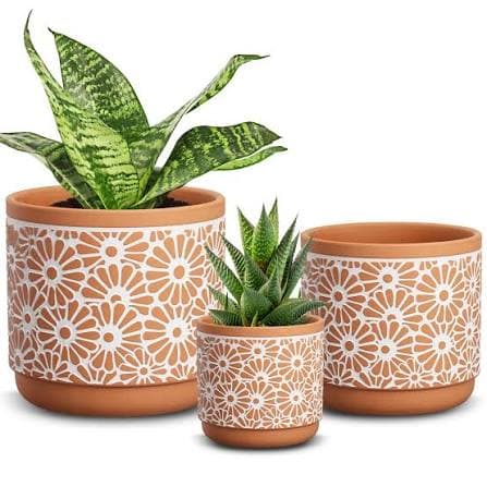 Outdoor Planter Set 3pcs Terracotta