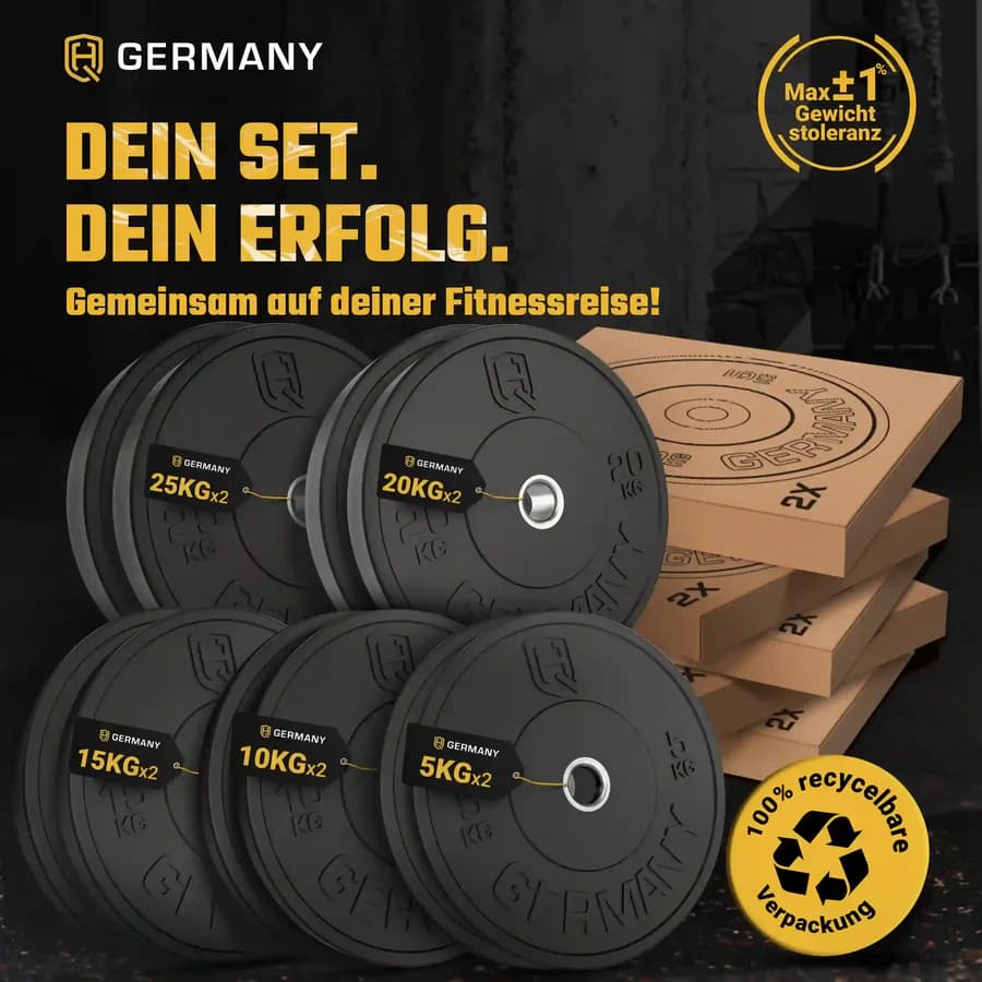 Rubber Weight Plates Set 100kg 4